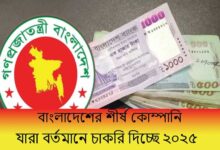 বাংলাদেশের শীর্ষ কোম্পানি যারা বর্তমানে চাকরি দিচ্ছে ২০২৫