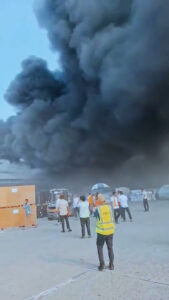 হযরত শাহজালাল বিমানবন্দরের আগুন 